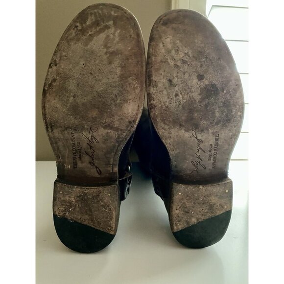 Frye Leather Harness Melissa Boots Women Sz 6.5 Brown Round Toe - Picture 9 of 13